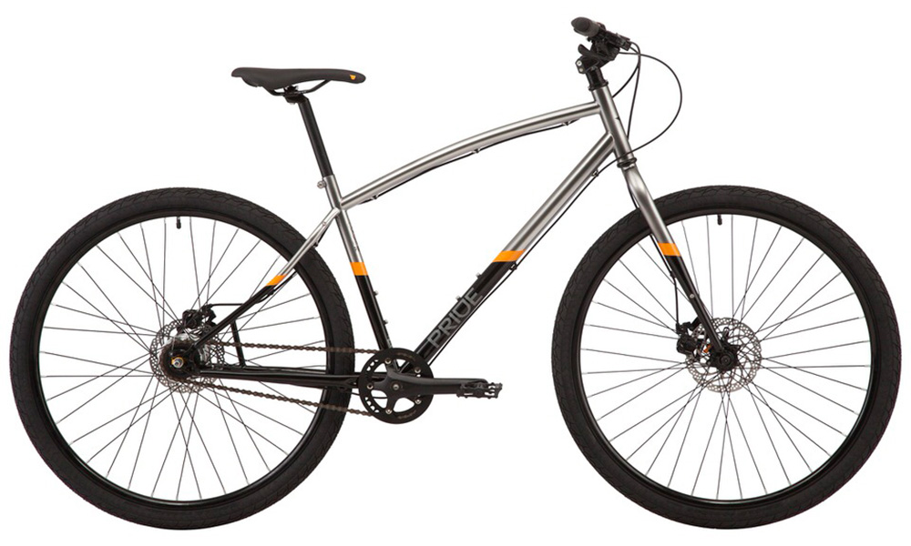 Фотографія Велосипед Pride Rocksteady 8.3 28" розмір M 2021 Чорно-сірий 